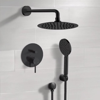 Shower Faucet Matte Black Rain Shower System with Handheld, Rain Shower Head, Shower Faucet Set Remer SFH83